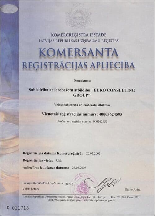 Registration License